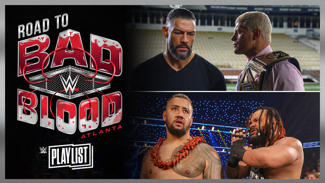 "Roman Reigns & Cody Rhodes vs. The Bloodline – Road to Bad Blood: WWE  Playlist"