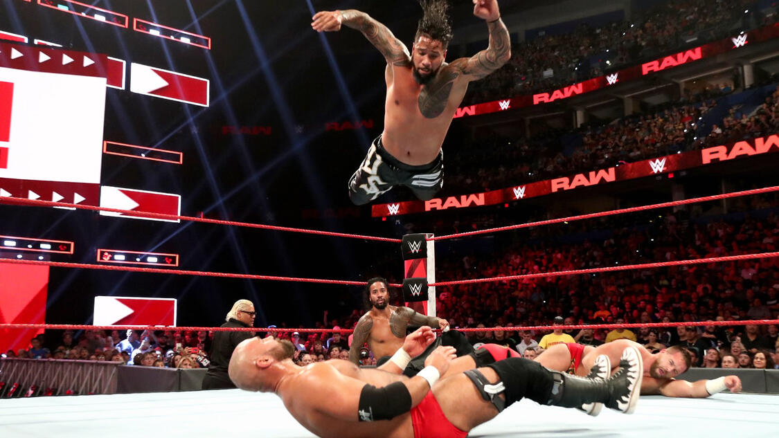 The Usos Def. Raw Tag Team Champions The Revival 