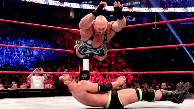 Ryback def. Two local athletes in 2-on-1 Handicap Match | WWE