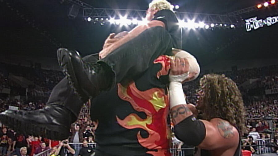 Hardcore Hak vs. Raven vs. Bam Bam Bigelow - Falls Count Anywhere Triple Threat Match: Uncensored 1999 | WWE
