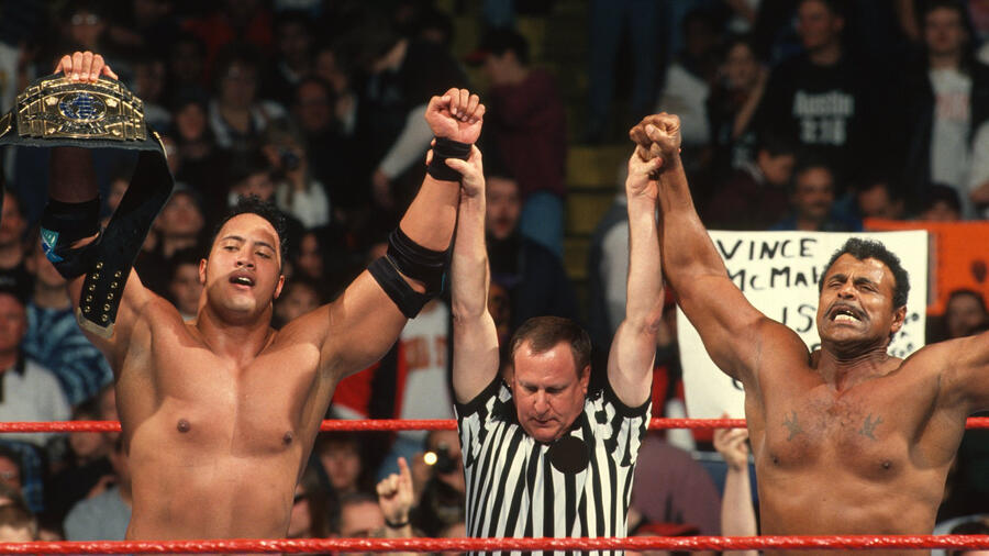 The Rock gets an assist from his dad Rocky Johnson in his WrestleMania  debut: WrestleMania 13 | WWE