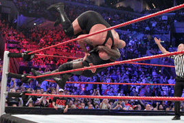 big show vs mark henry ring collapse