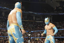 The Sin Caras face off on SmackDown